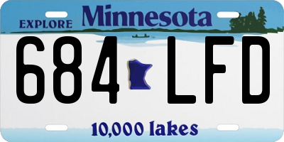 MN license plate 684LFD