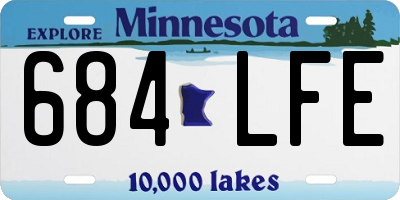 MN license plate 684LFE