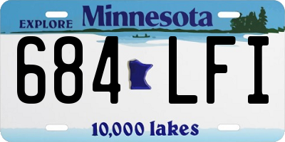 MN license plate 684LFI