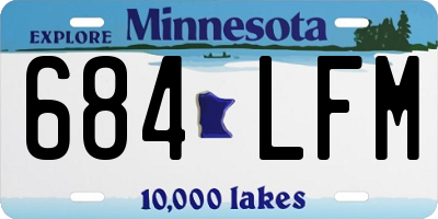 MN license plate 684LFM