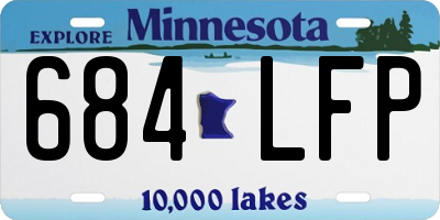 MN license plate 684LFP