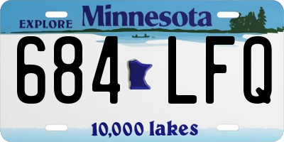 MN license plate 684LFQ