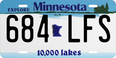 MN license plate 684LFS