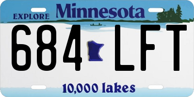 MN license plate 684LFT