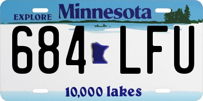 MN license plate 684LFU