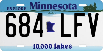 MN license plate 684LFV