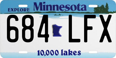MN license plate 684LFX