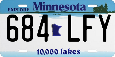 MN license plate 684LFY