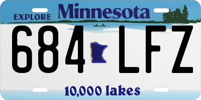 MN license plate 684LFZ