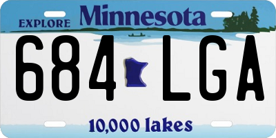 MN license plate 684LGA
