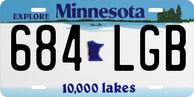 MN license plate 684LGB