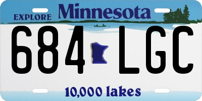 MN license plate 684LGC