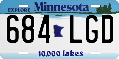 MN license plate 684LGD