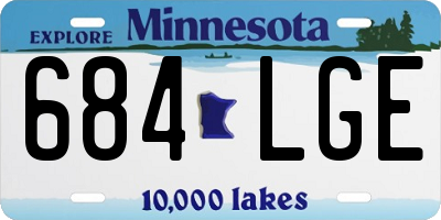 MN license plate 684LGE