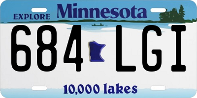 MN license plate 684LGI