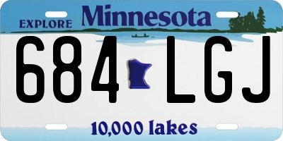 MN license plate 684LGJ