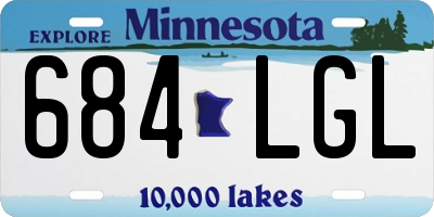 MN license plate 684LGL