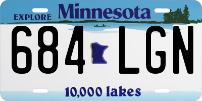 MN license plate 684LGN