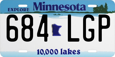 MN license plate 684LGP