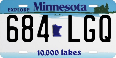MN license plate 684LGQ
