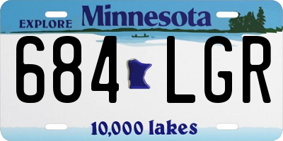 MN license plate 684LGR