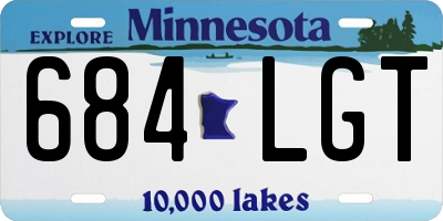 MN license plate 684LGT