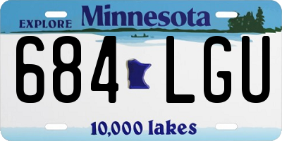MN license plate 684LGU