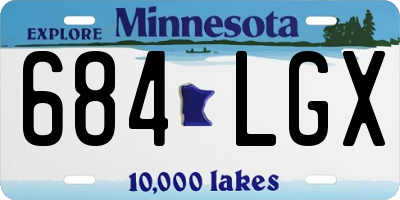 MN license plate 684LGX