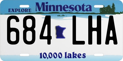 MN license plate 684LHA