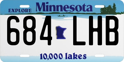 MN license plate 684LHB