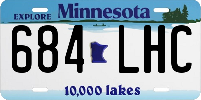 MN license plate 684LHC