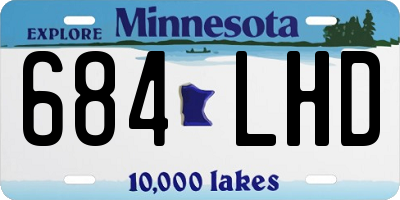 MN license plate 684LHD