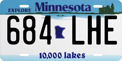 MN license plate 684LHE
