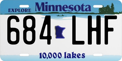 MN license plate 684LHF