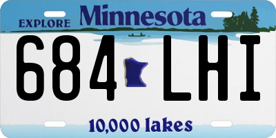 MN license plate 684LHI