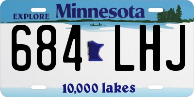 MN license plate 684LHJ