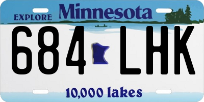 MN license plate 684LHK
