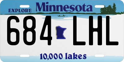 MN license plate 684LHL