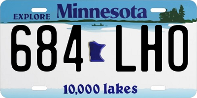 MN license plate 684LHO