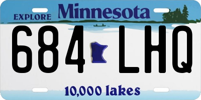 MN license plate 684LHQ