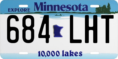 MN license plate 684LHT