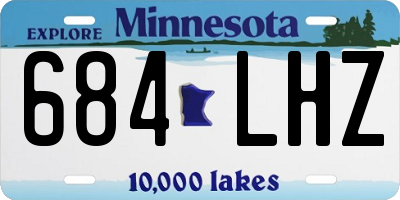 MN license plate 684LHZ