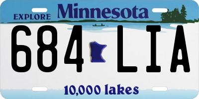 MN license plate 684LIA
