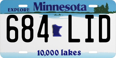 MN license plate 684LID