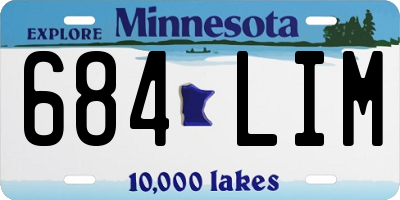 MN license plate 684LIM