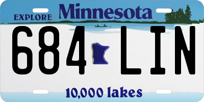 MN license plate 684LIN
