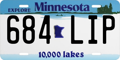 MN license plate 684LIP