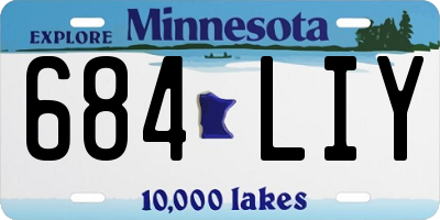 MN license plate 684LIY