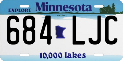 MN license plate 684LJC