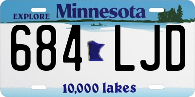 MN license plate 684LJD